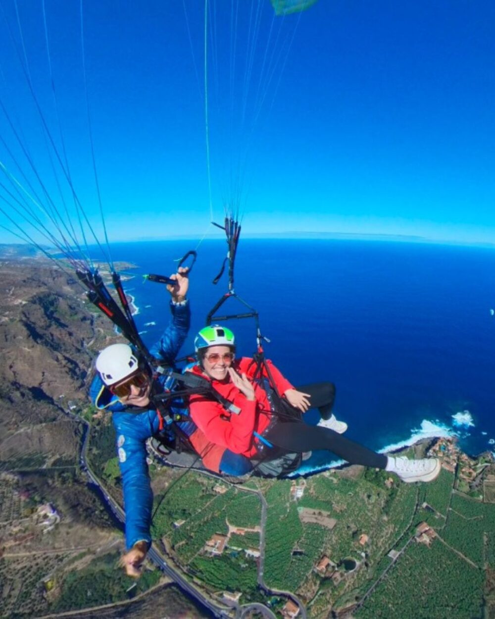 lot paralotnią z puerto de la cruz teneryfa